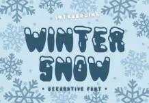 Winter Snow Font Winter Snow Font Poster 1