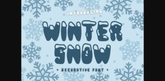 Winter Snow Font Poster 1