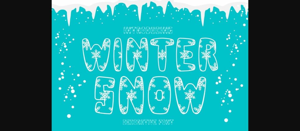 Winter Snow Font Poster 3