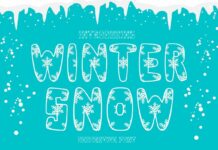 Winter Snow Font Poster 1