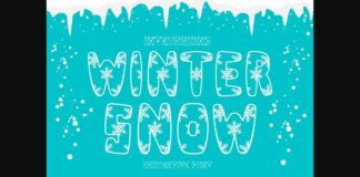 Winter Snow Font Poster 1