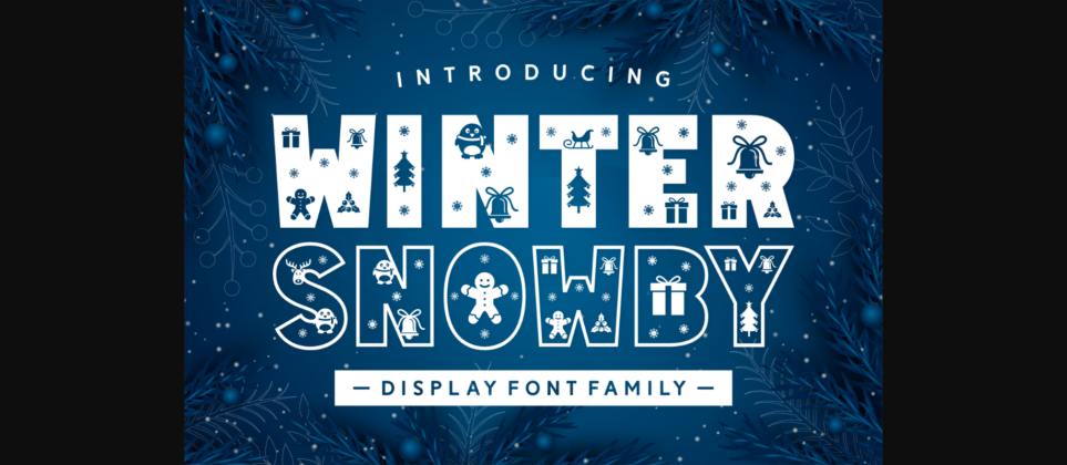 Winter Snowby Font Poster 3