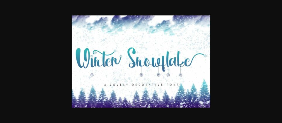 Winter Snowflake Font Poster 3