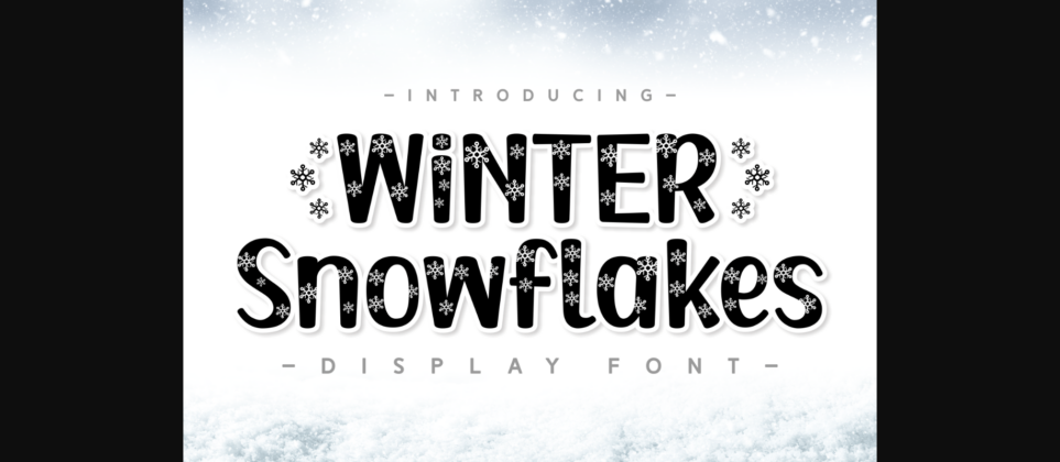 Winter Snowflakes Font Poster 3