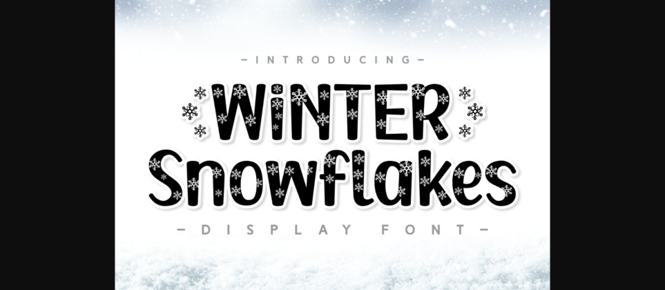 Winter Snowflakes Font Poster 1