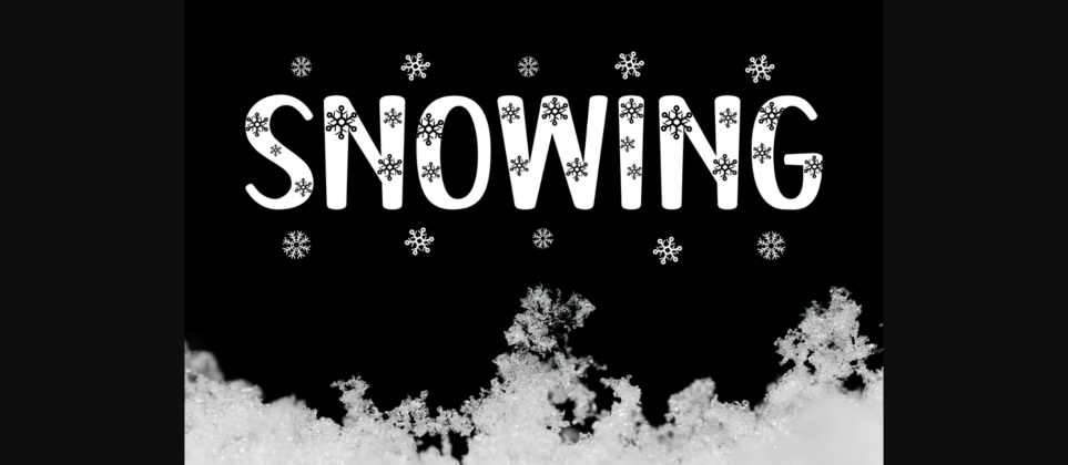 Winter Snowflakes Font Poster 2