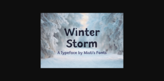 Winter Storm Font Poster 1