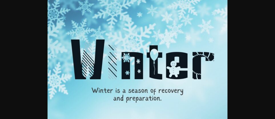 Winter Time Font Poster 2