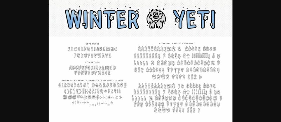 Winter Yeti Font Poster 4