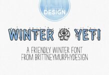 Winter Yeti Font Poster 1