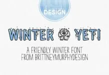 Winter Yeti Font Poster 1