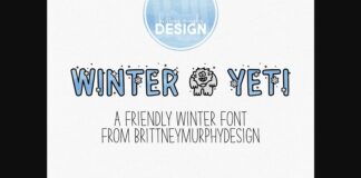 Winter Yeti Font Poster 1