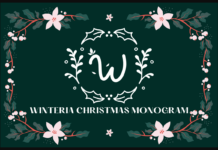 Winteria Christmas Monogram Font Poster 1