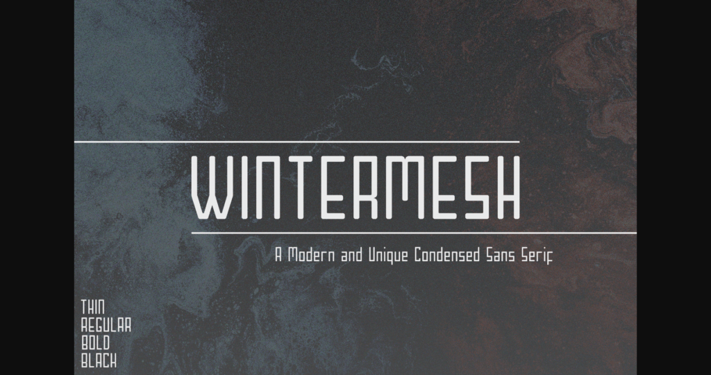 Wintermesh Font Poster 3