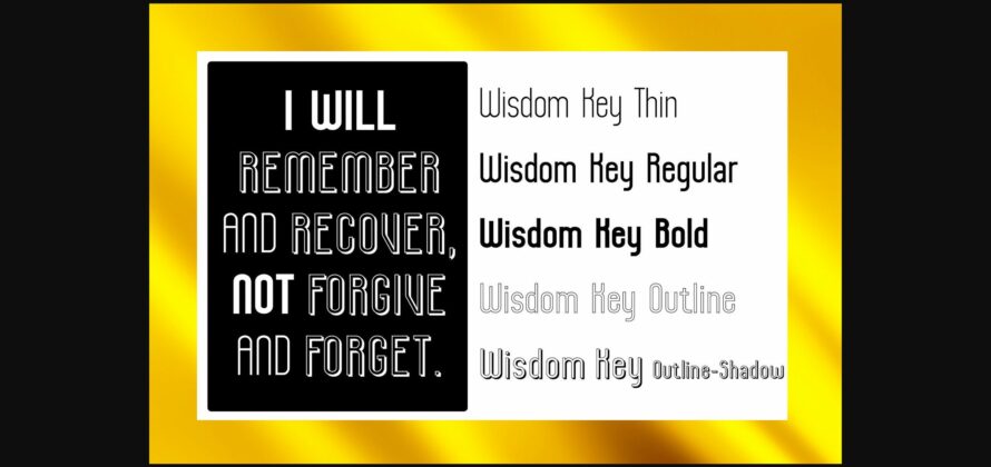 Wisdom Key Font Poster 2