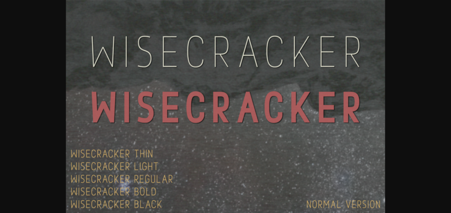 Wisecracker Font Poster 3