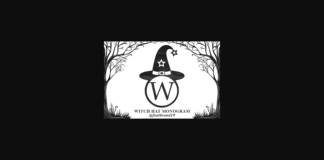 Witch Hat Monogram Font Poster 1