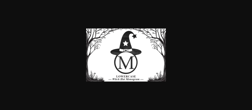 Witch Hat Monogram Font Poster 4