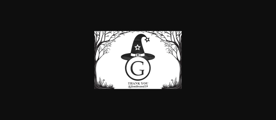 Witch Hat Monogram Font Poster 7