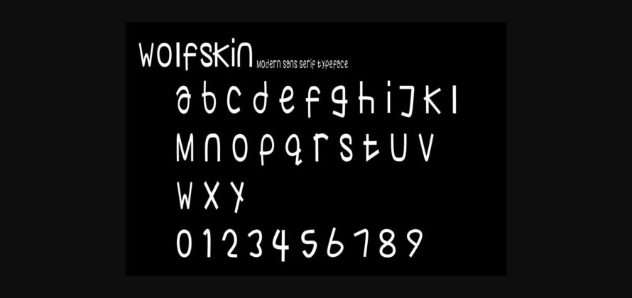 Wolfskin Font Poster 9