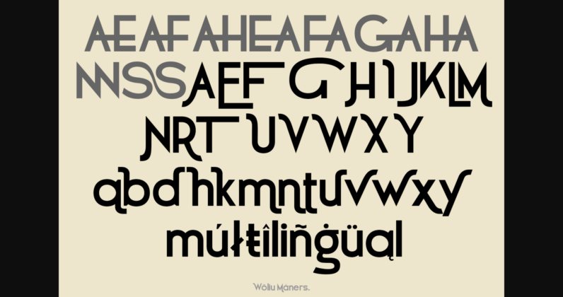 Woliu Maners Font Poster 10