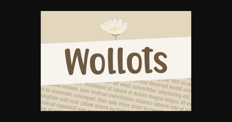 Wollots Font Poster 3