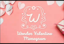 Wonder Valentine Monogram Font Poster 1