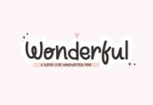 Wonderful Font Wonderful Font Poster 1