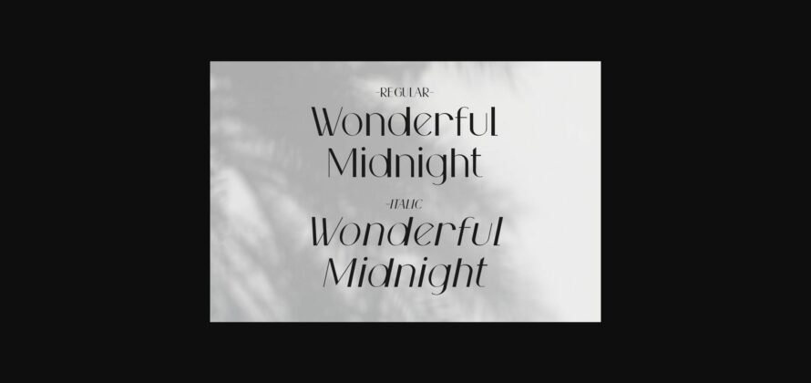 Wonderful Midnight Font Poster 10