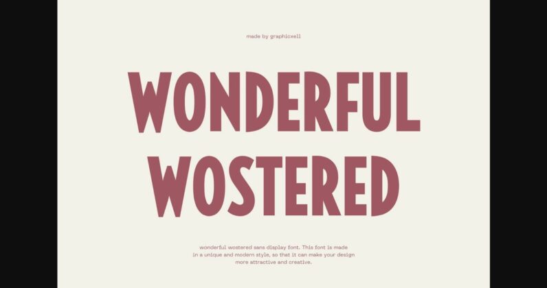 Wonderful Wostered Font Poster 3