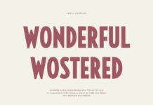 Wonderful Wostered Font Poster 1