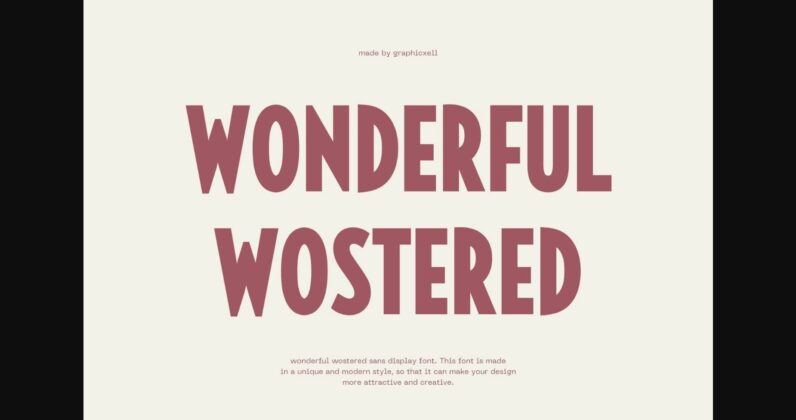 Wonderful Wostered Font Poster 1