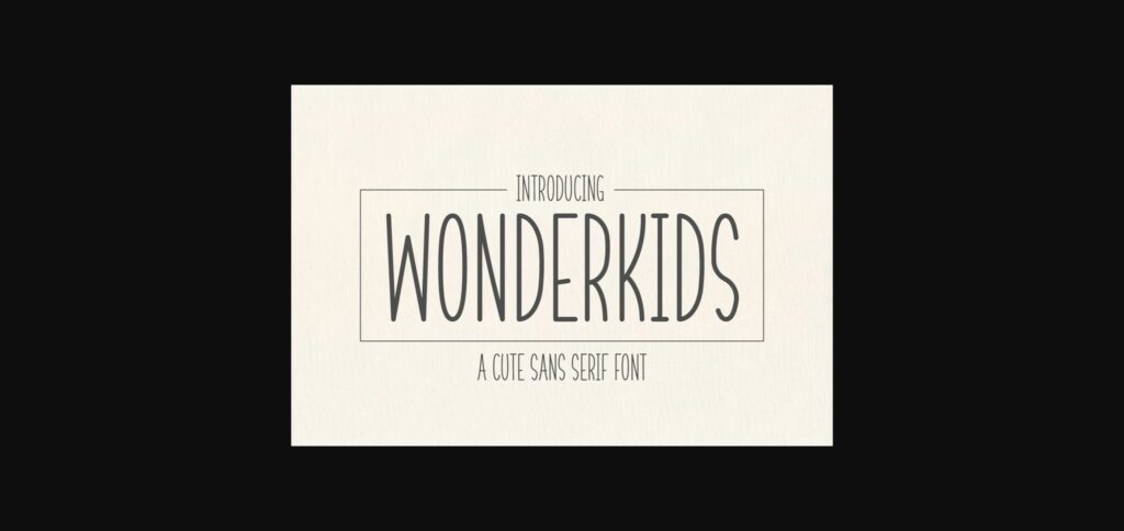 Wonderkids Font Poster 3