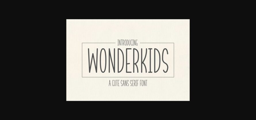 Wonderkids Font Poster 3