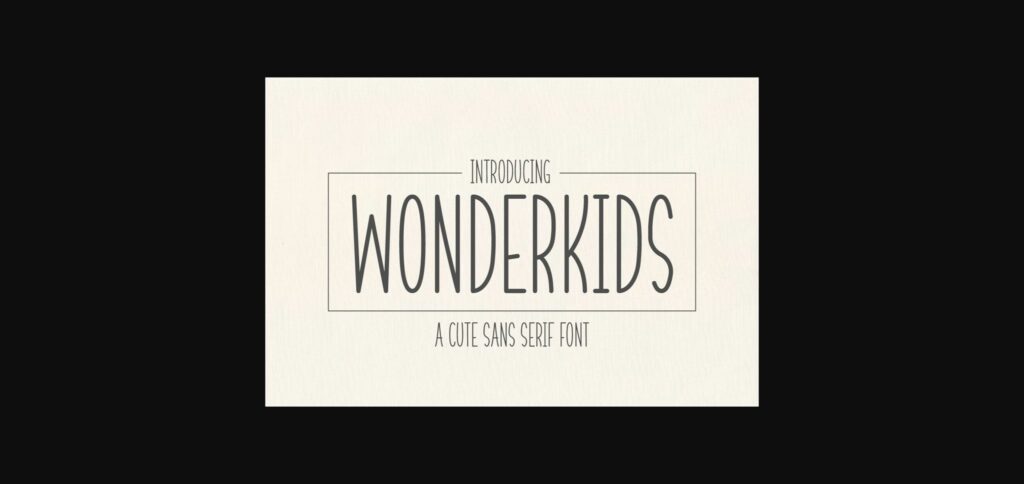 Wonderkids Font Poster 1