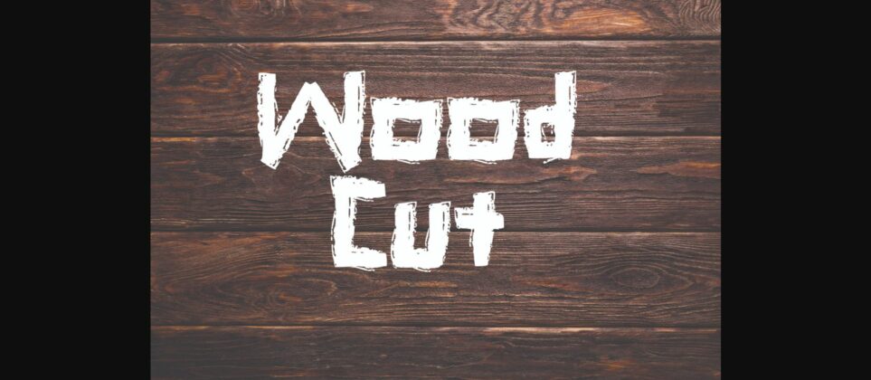 Wood Cut Font Poster 3