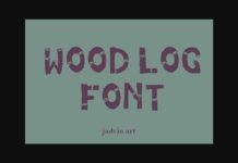 Wood Log Font Poster 1
