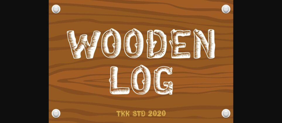 Wooden Log Font Poster 3