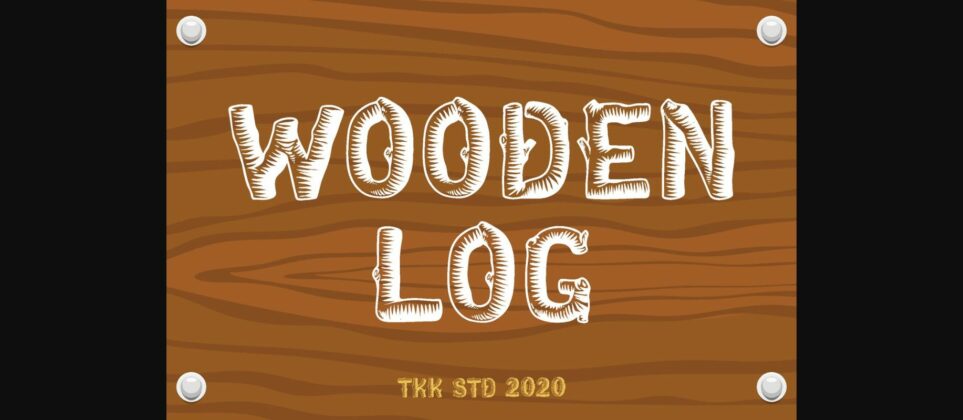 Wooden Log Font Poster 1