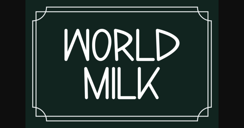 Word Milk Font Poster 3