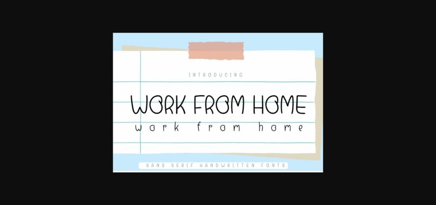 Work from Home Font Poster 3