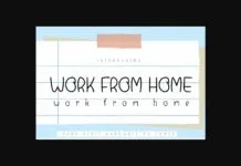 Work from Home Font Work from Home Font Poster 1