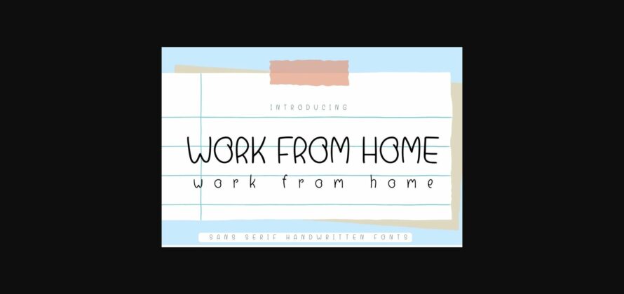 Work from Home Font Poster 1