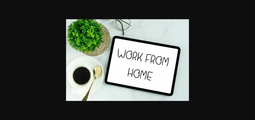 Work from Home Font Poster 5
