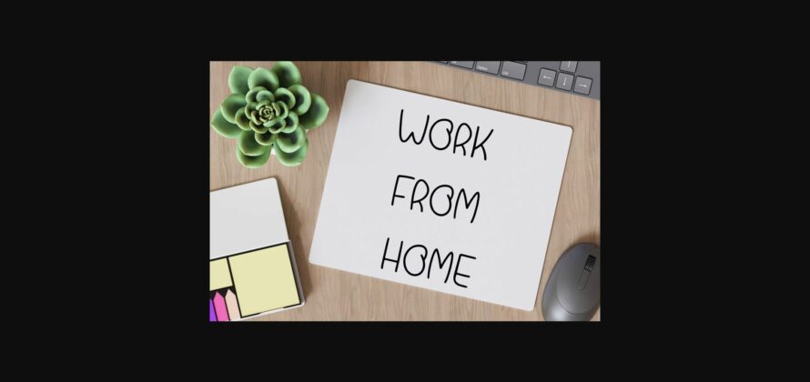 Work from Home Font Poster 7