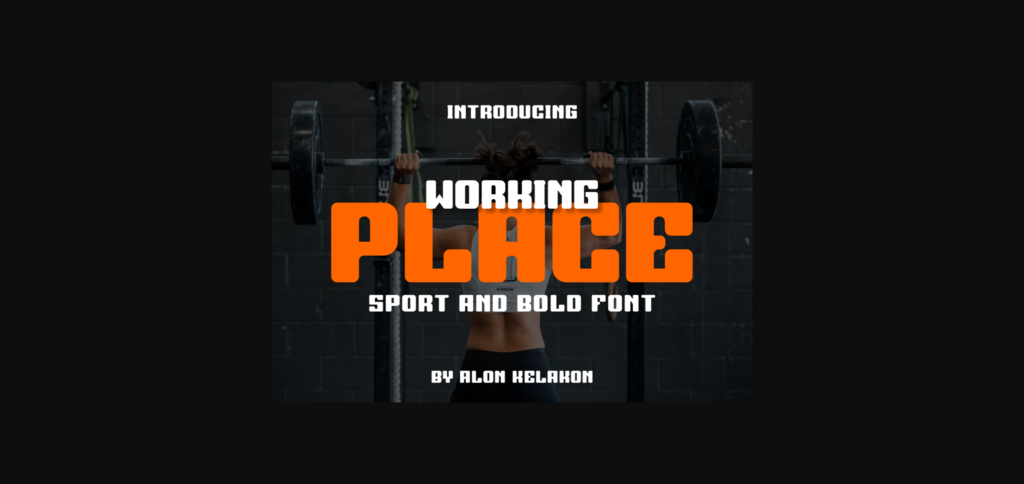 Working Place Font Poster 3