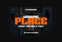 Working Place Font Poster 1