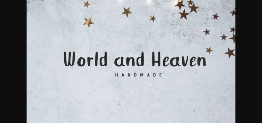 World and Heaven Font Poster 3