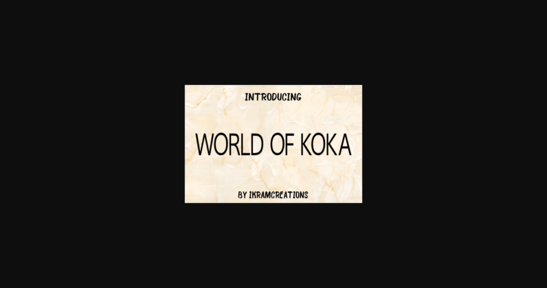 World of Koka Font Poster 3