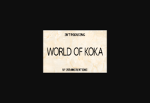 World of Koka Font Poster 1
